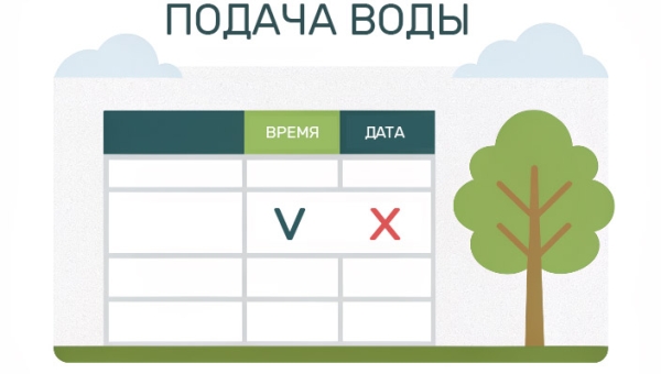 График подачи воды на земельные участки